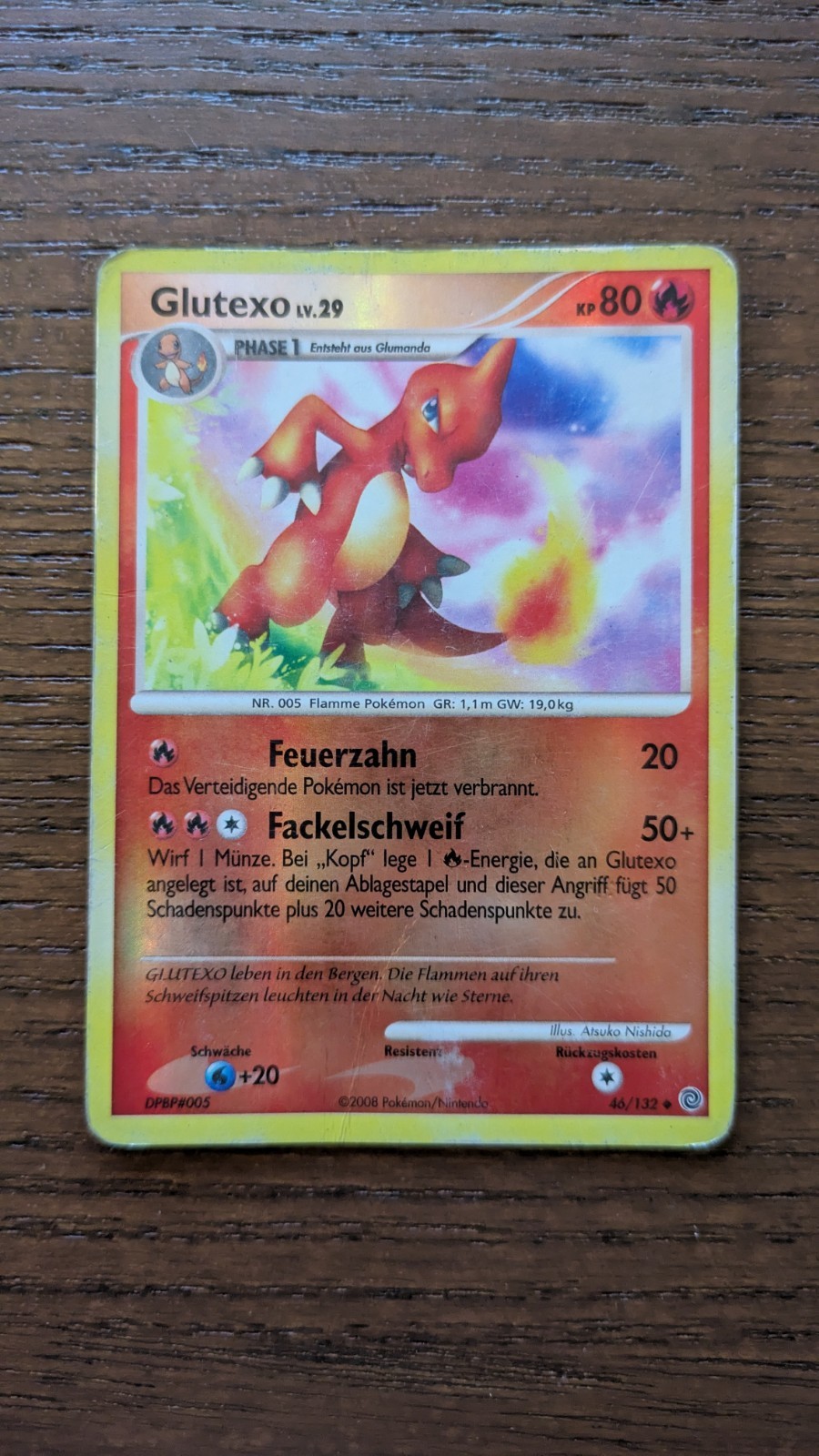 Pokemon Glutexo 46/132 Misterioso Maravilla Alemán Reverso Holo Vintage TCG 2007