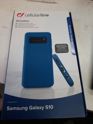 Cellularline Sensation Soft-touch Silikon Cover Case Blau Für Samsung Galaxy S10