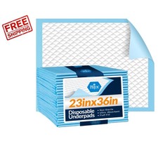 25-Count Disposable Underpads 23''x36''  Ultra-Absorbent Protection for All