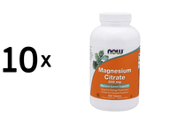 10 X Now Foods Magnesium Citrate 200Mg (250 Tabs) (72,31 Eur/Kg)