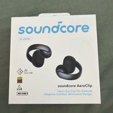 Soundcore AeroClip Open-Ear Earbuds Clip-On Headphones 4 Mic AI-Boost