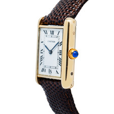 Cartier Tank Louis 78086 18k Yellow Gold White Dial Manual Unisex Watch 23x30mm 3