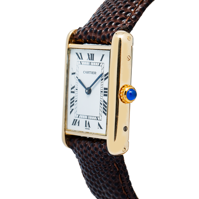 Cartier Tank Louis 78086 18k Yellow Gold White Dial Manual Unisex
