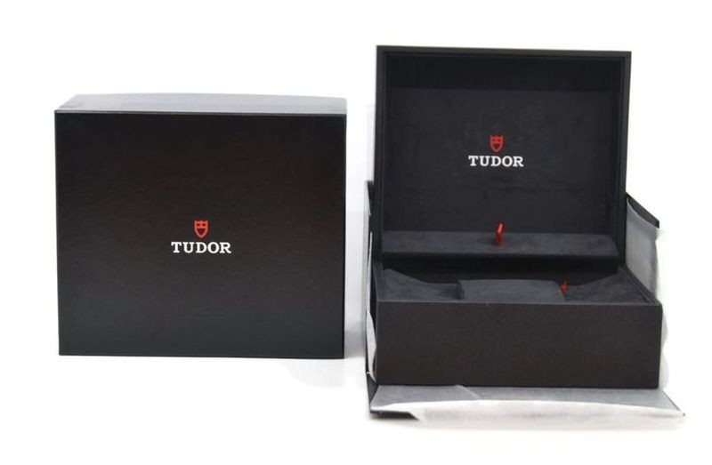 Tudor Watch Box Set - Genuine Black Case, Red Pouch & Documentation Cards