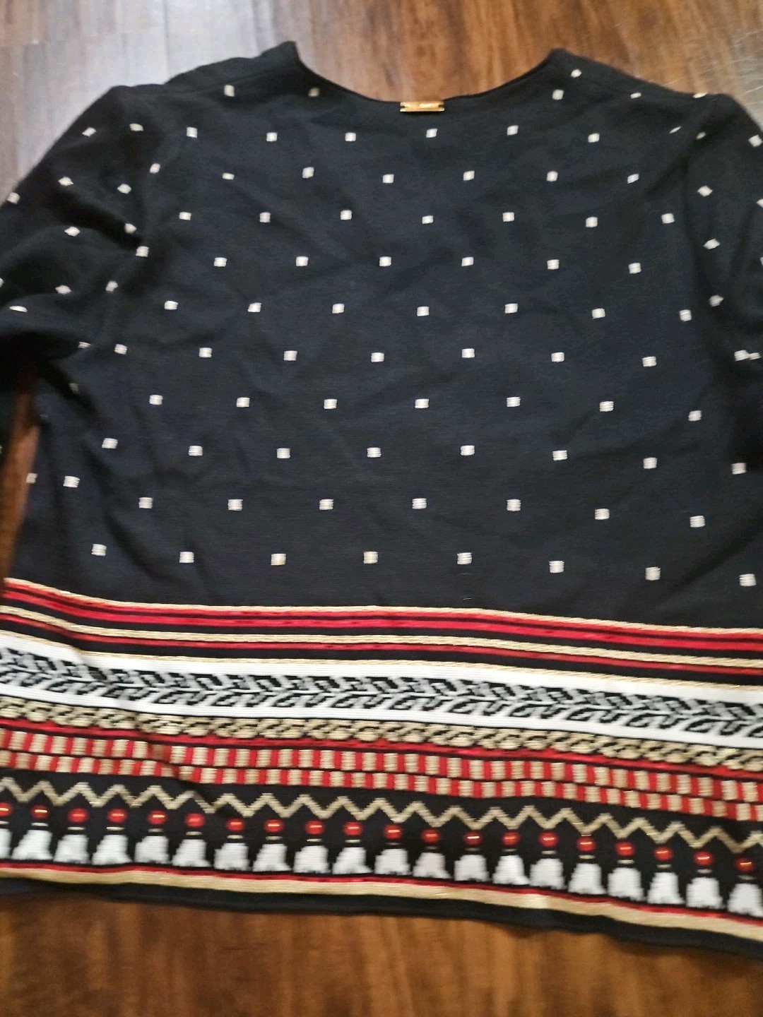 St John knits Rare. Black With Beautiful Colorful Embellishments. Size Medium image 9