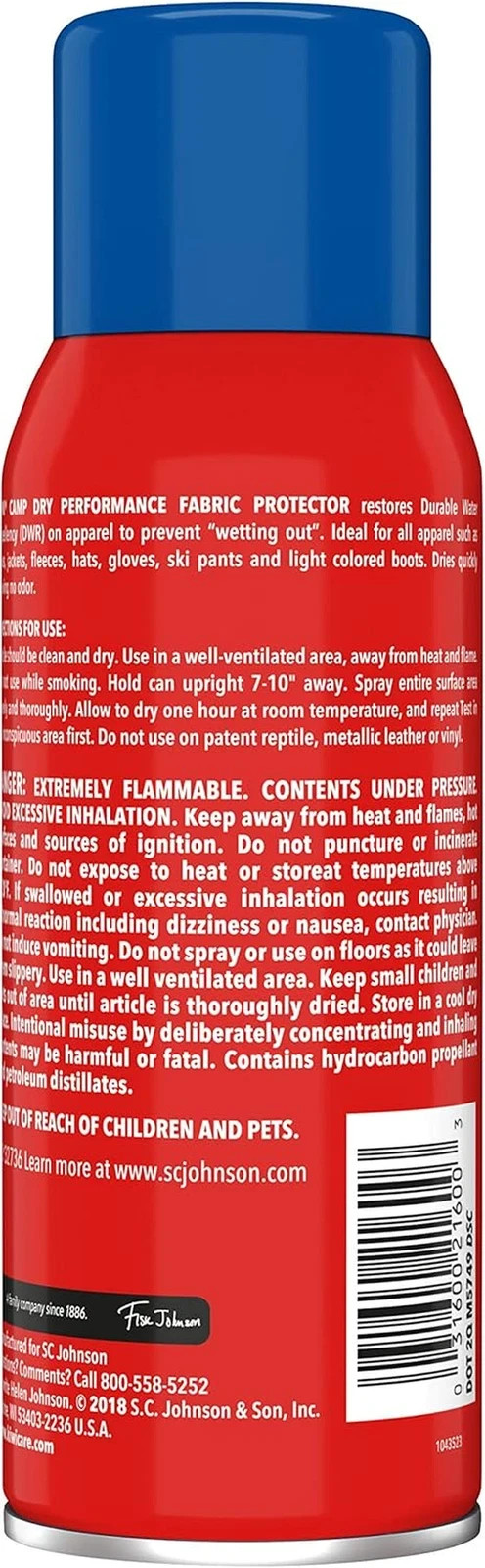 3 PACK - Camp Dry Water Repellent Performance Fabric Protector 10.5 oz ea. NEW!