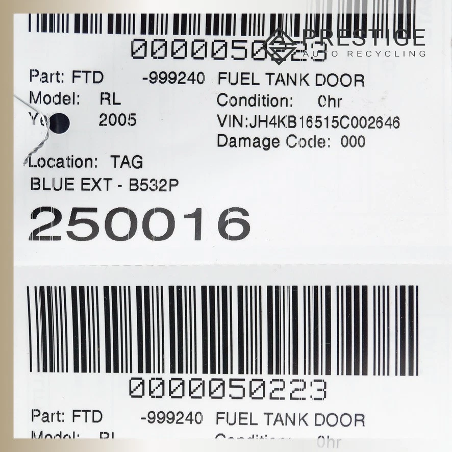 Cubierta de pestillo de tapa de puerta de llenado de combustible ACURA RL 2005-2012 azul 63910-SJA-A01ZZ Foto 3 de 3