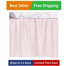 Floral Garden Pink Linen Shirred Crib Skirt/Dust Ruffle