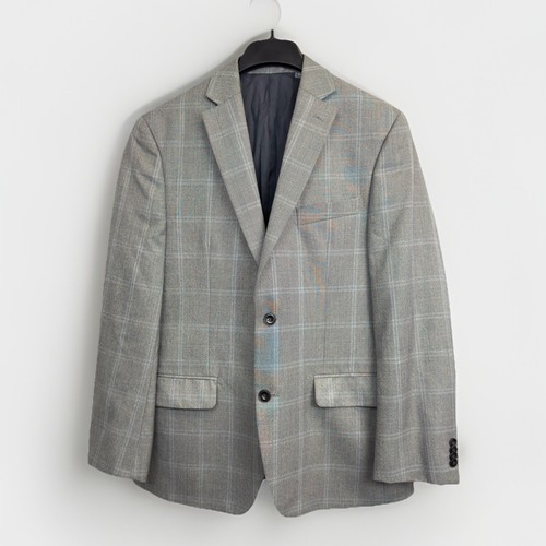 Michael Kors Men's 38R Gray Plaid Blazer Sport Coat Suit Jacket Windowpane