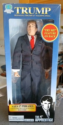 Donald Trump 12'' Talking Doll The Apprentice Says 17 Phrases Figure Box Fired 