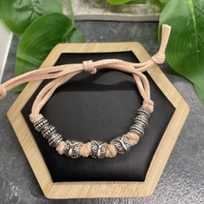 Unisex Owl Bead Bracelet Stackable Adjustable Tie 6-10  New Free Ship B94