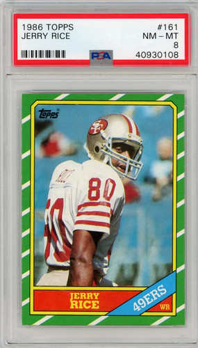 1986 Topps Jerry Rice #161 PSA 8
