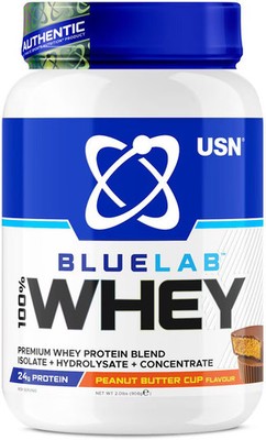 USN BlueLab Whey Protein, 908 g Dose, Peanut Butter Cup