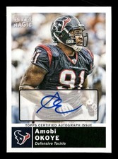 2010 Topps Magic Amobi Okoye #168 Autos Auto Houston Texans TV2189