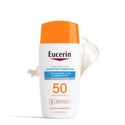 Eucerin Sun Advanced Hydration Ultra-Lightweight Face Sunscreen SPF 50,... 