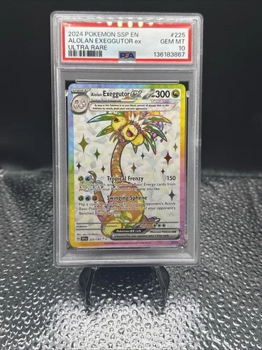 2024 Pokemon SSP En-Surging Sparks Ultra Rare Alolan Exeggutor EX #225 PSA 10