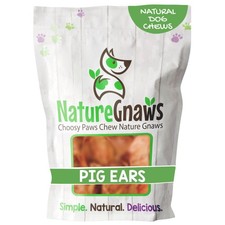 Pig Ears for Dogs 8 Count - Thick Long Lasting for Aggressive Chewers and L...