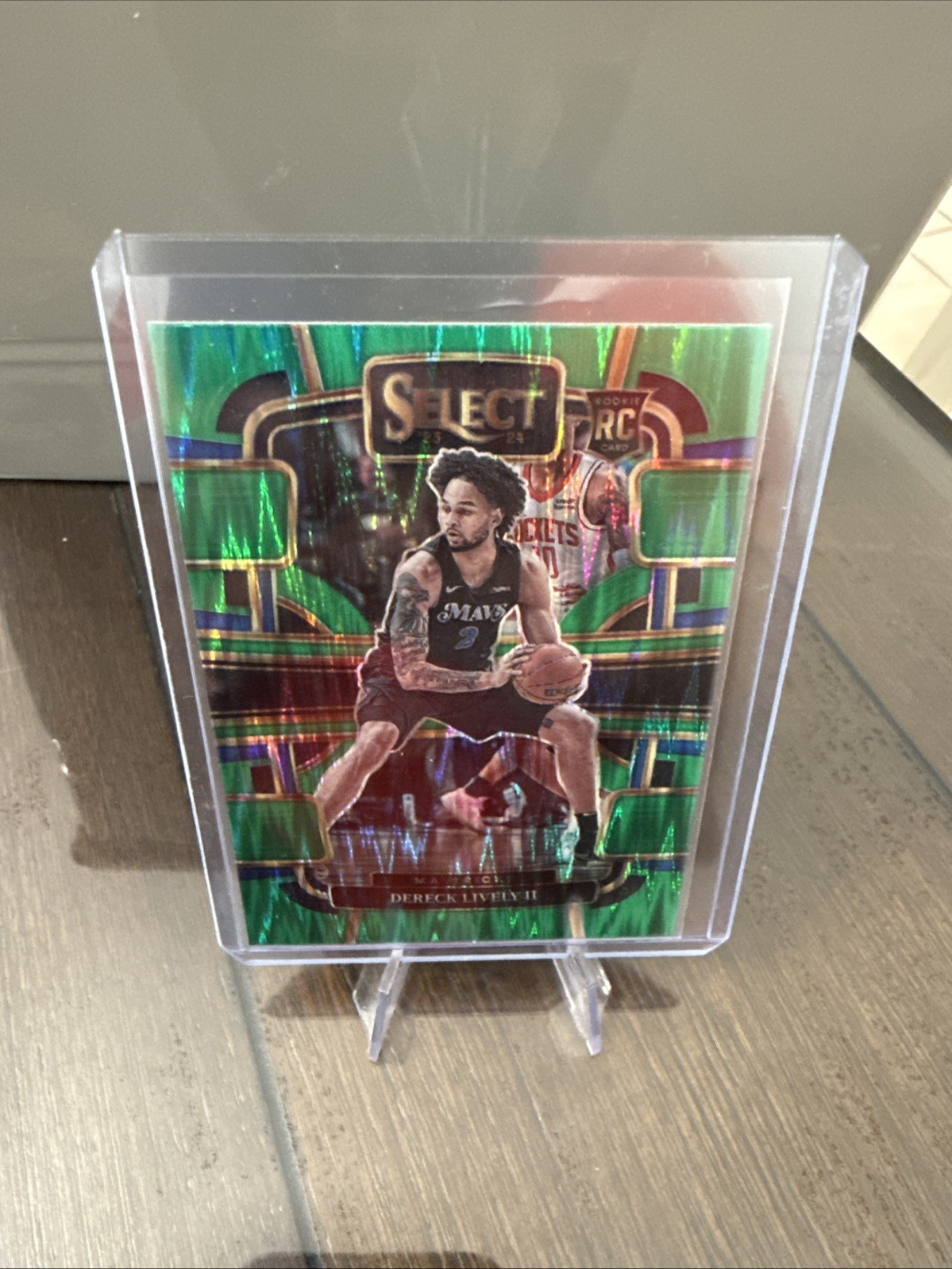 2023-24 Panini Select - Concourse Green Shock Prizm #76 Dereck Lively (RC)