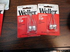 Vintage lot of 4 Weller 6130 Soldering Gun Tip with fastening nuts NOS,