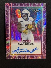 2025 Leaf Eclectic RC Auto Vivid BA-AJ3 Amar Johnson /7 LA Chargers
