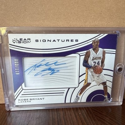 2015-16 Panini Clear Vision Signatures Kobe Bryant /119 On Card (screen) Auto