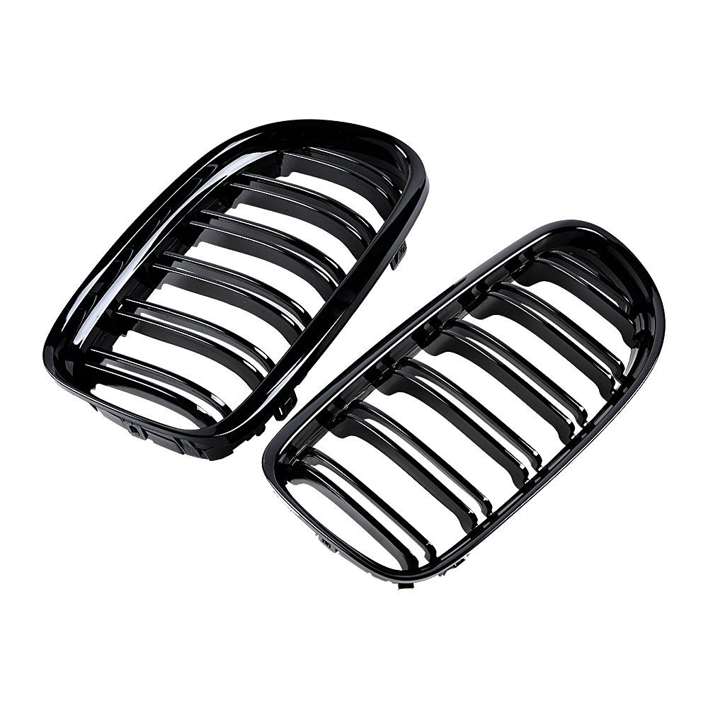 Gloss Black Front Kidney Dual Slats Grill For BMW E90 E91 LCI 3 series 2009-2011