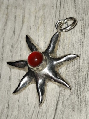 Vintage Sterling Silber Edelstein Anhänger