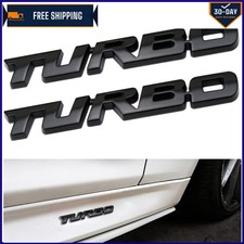 Turbo Car Emblem Stickers - 2 Pcs Reflective Zinc Alloy Badges For All Vehicles
