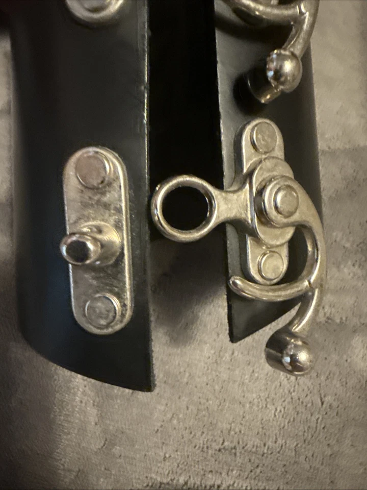 Black Leather Goth Rocker Ren-Fest Forearm Archery Brace Handmade Large Mens - Image 4 of 4