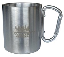 Mr. Outdoors Cookout Double Insulated Stainless Steel Camp Mug with Carabiner...