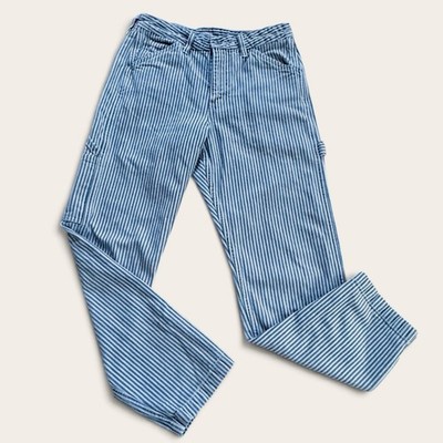 Levi s 568 Loose Straight Blue/White Striped Carpenter Pants Men s 30 X 30