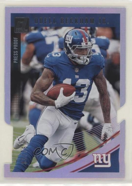 2018 Panini Donruss Press Proof Silver Die-Cut 32/75 Odell Beckham Jr #202 0d47
