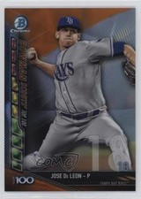 2017 Bowman Chrome Scouts Top 100 Orange Refractor 23/25 Jose De Leon 07d9