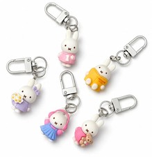 Miffy keychain creative high-value animation 5PCS DIY Charm Bag Holder TOTE Pend