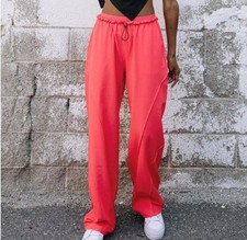 Jo Jax Parachute Pants in Watermelon Small Adult 2-4 Coral Pink Dance Elastic