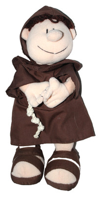 Friar Plush 10'' St. Francis Monk Franciscan Christian Missions from Italy Used