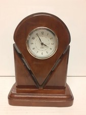 Orologio Da Tavolo In Legno Noce Art Nouveau 14x20 ottima qualità nuovo