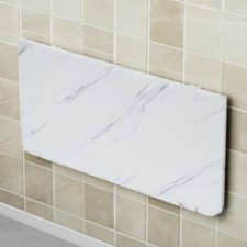 Wooden Floating Desk Drop-leaf Folding Wall Mounted Computer Table Home Office