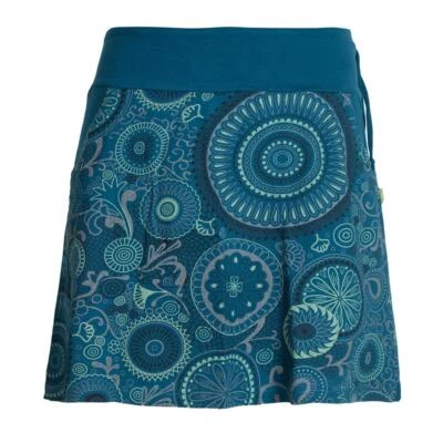 Vishes Kurzer Damen Rock mit Bunt Mandalas Blumen bedruckt Hippie Goa Rock - Bild 1 von 2