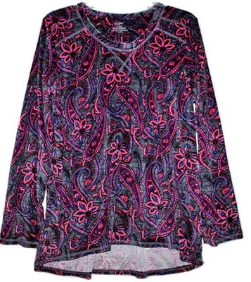Cuddl Duds Climate Right Women S Velour Fleece Tunic Top w/ Thumb Holes