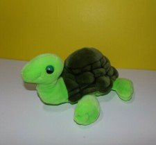 Aurora Sea Turtle 10" Olive Bumpy Shell Bright Green Turtle Stuffed Plush