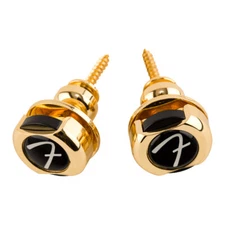 Genuine Fender Infinity "F" Strap Locks, set of two (2), Gold 099-0818-649