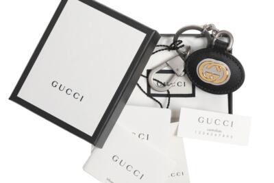 NEW GUCCI LUXURY INTERLOCKING GG LOGO KEYCHAIN KEY RING W/BOX | eBay