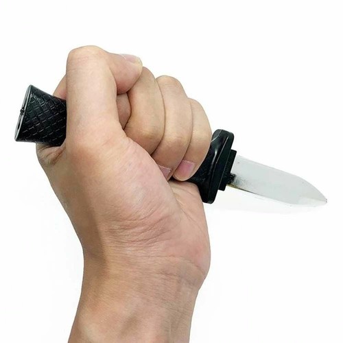 Joke Halloween Prop Slide in Blade Fake Dagger Cutter Retractable Trick Dagger - Picture 5 of 12