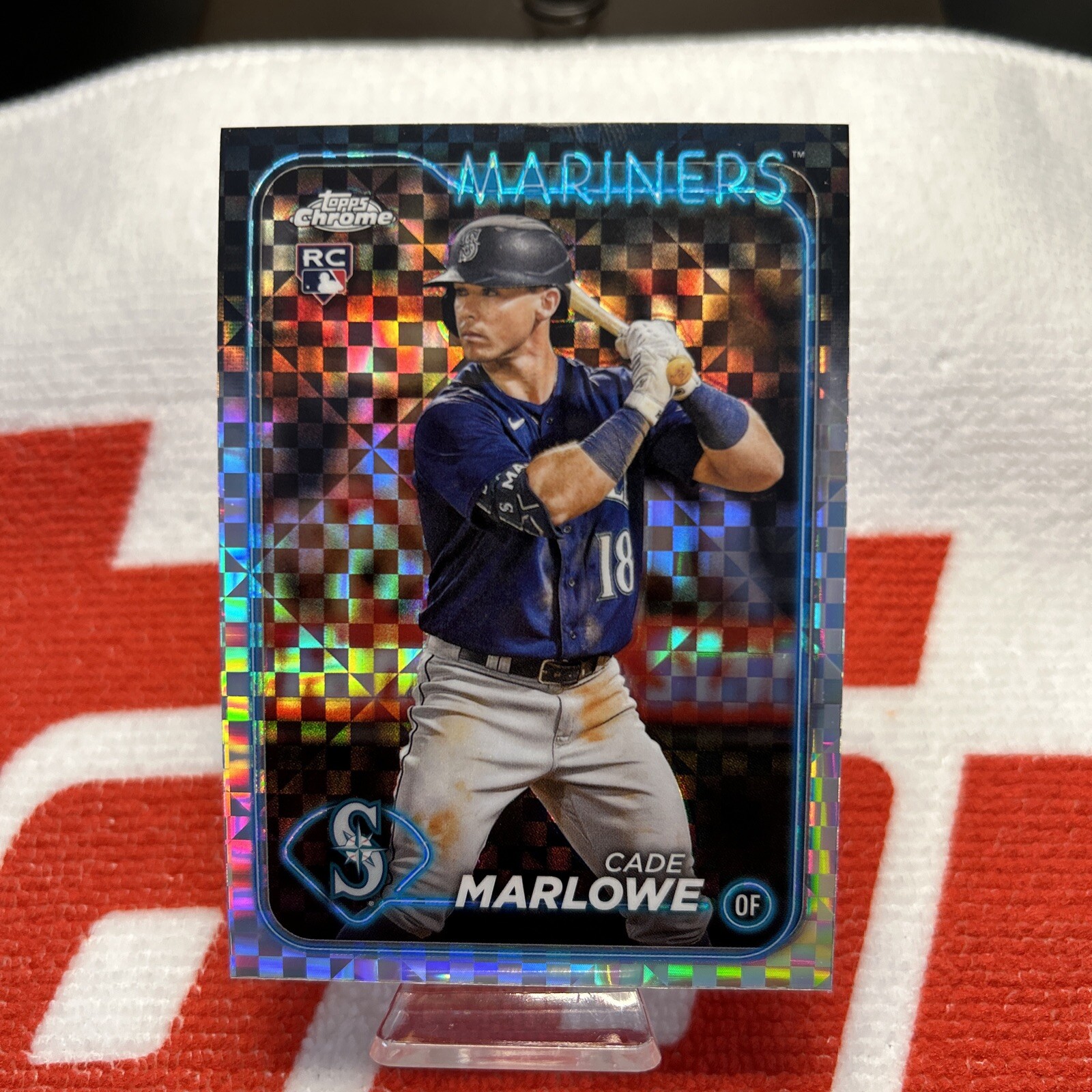 2024 Topps Chrome #266 Cade Marlowe X-Fractor Card Seattle Mariners