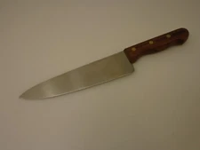 Sysco USA 8in. Traditional Wood Handle Cooks Chef Knife 7593817 Stainless Blade