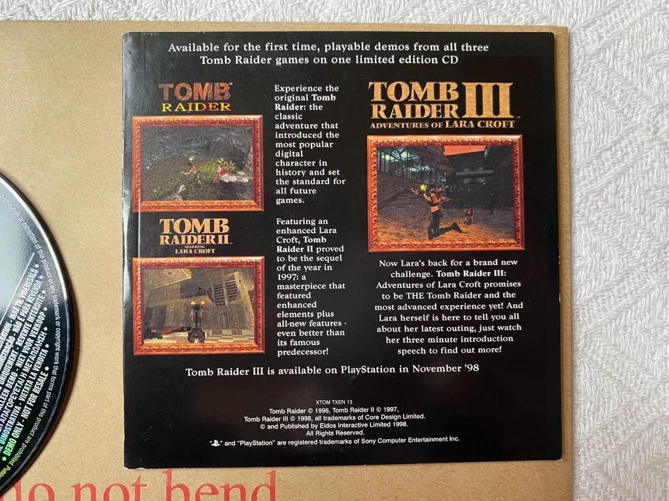 Tomb Raider Trilogy Demo Disc PS1 - UK PAL VGC - High Quality Packing - Tracked - Image 4 of 4