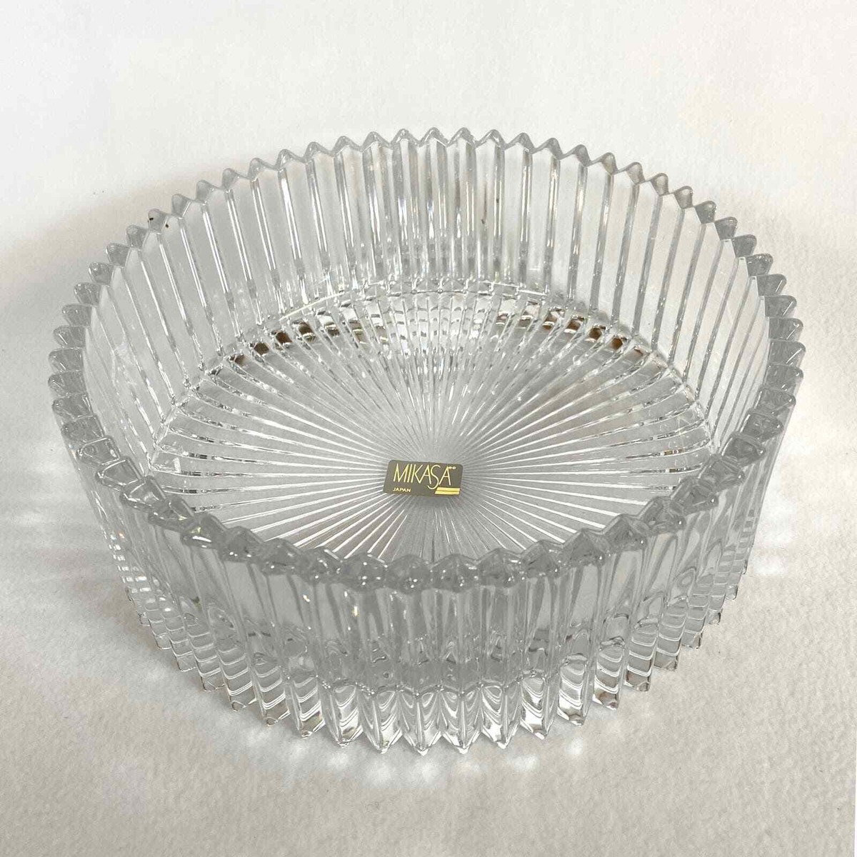 Mikasa Diamond Fire Crystal Hostess Bowl 8.25