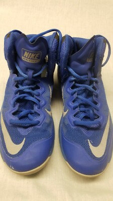 Nike prime hype DF 2 game sneakers youth size 6 royal blue high top basketball