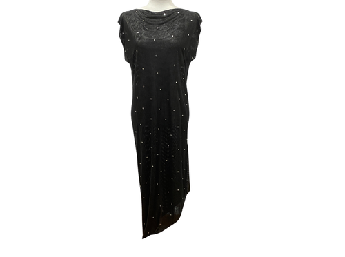 Gianni Versace Oroton Dress w/ Rhinestone Embellishment and Belt, Vintage c.1980 - Picture 2 of 12